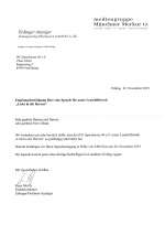 Spendenquittung Erdinger Anzeiger